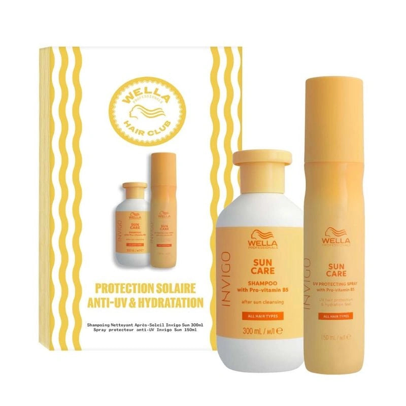 Gamme Protection Solaire Invigo Sun Wella 2 produits Shampooing et Spray