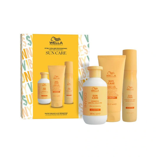 Gamme Protection Solaire Invigo Sun Wella 3 produits Shampooing Après Shampooing Spray