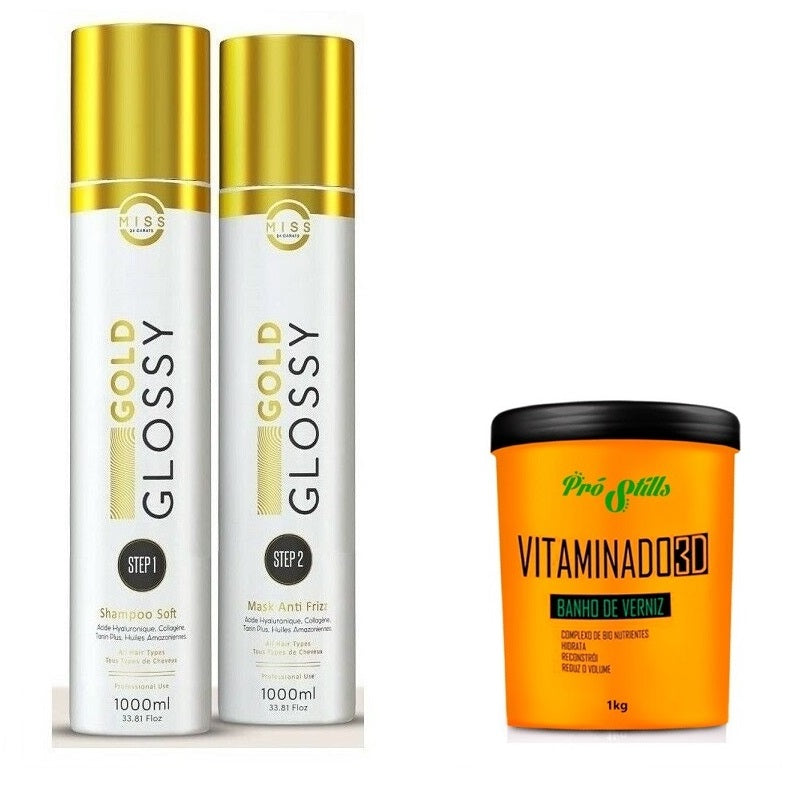 Lissage Glossy Gold Miss 24 Carats et Botox Vitaminado 3D