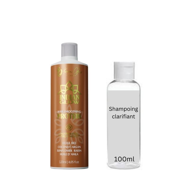 Lissage indien Kera Glow 120ml & shampoing clarifiant