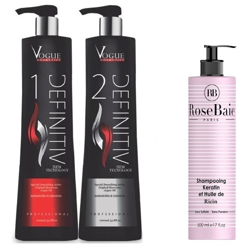 Lissage Vogue Definitiv & shampoing Rose Baie