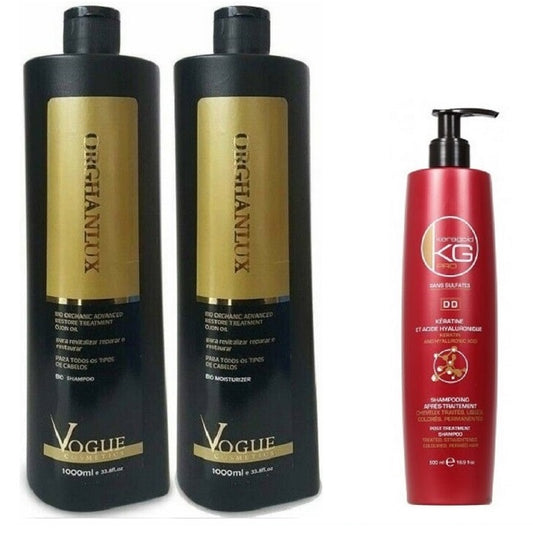 Lissage Vogue Orghanlux & Shampoing Kéragold DD