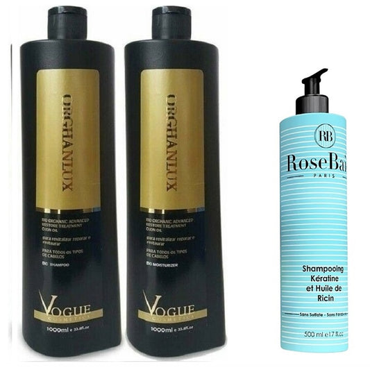 Vogue Orghanlux & Shampoing Rose Baie Ricin.